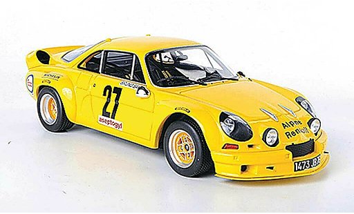 Alpine A110 1800s groupe 5 1/18 Ottomobile yellow diecast model cars