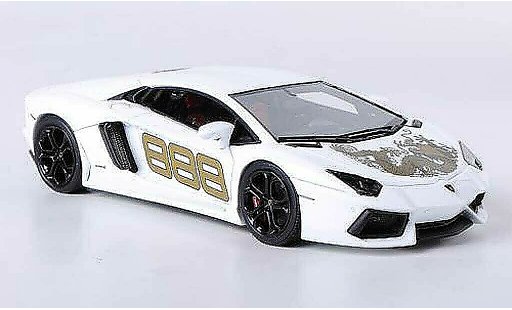 Lamborghini Aventador LP700-4 1/43 Look Smart No.888 white with Drachen-Dekor diecast model cars