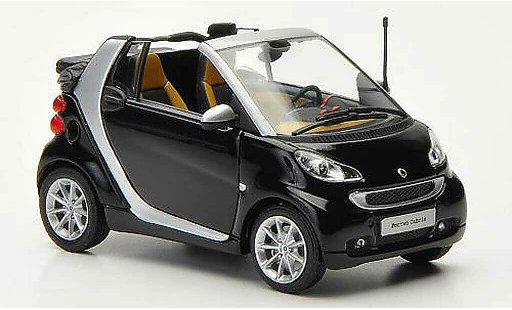 Smart ForTwo Cabrio 1/43 Minichamps Convertible black/grey 2010 diecast model cars