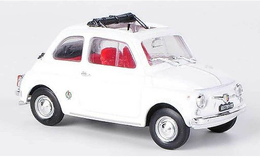 Fiat 595 Abarth 1/43 Brumm SS white openes folding roof 1965 diecast model cars