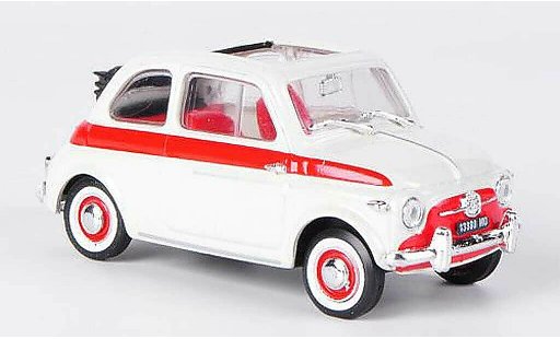Fiat 500 Sport 1/43 Brumm zagato white/red openes folding roof 1957 diecast model cars