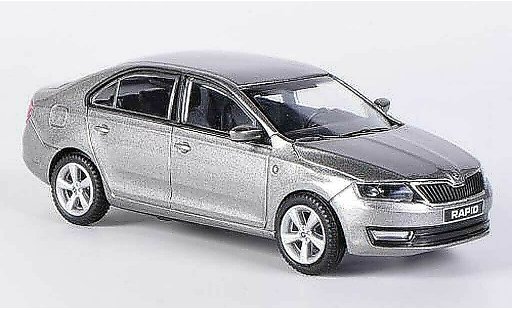 Skoda Rapid Base 1/43 Abrex grey 2012 diecast model cars