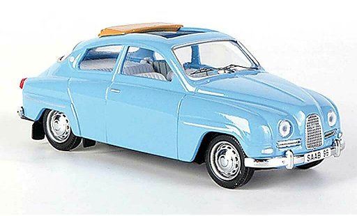 Saab 96 Base 1/43 Skandinavisk blue geoffnetes folding roof 10 diecast model cars