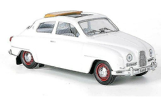 Saab 96 Base 1/43 Skandinavisk white geoffnetes folding roof 10 diecast model cars