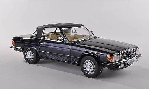 Mercedes 350 Base 1/18 Sun Star (R107) black-blue ferme 1977 diecast model cars