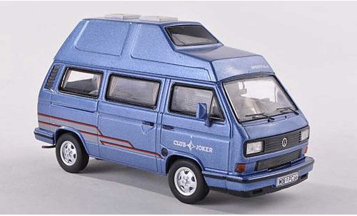 Volkswagen T3 Base 1/43 Premium ClassiXXs Westfalia Clubjoker blue diecast model cars