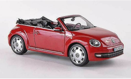 Volkswagen Beetle Cabriolet 1/43 Schuco Convertible red diecast model cars