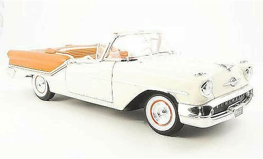 Oldsmobile Super 88 Convertible 1/18 Yat Ming white/orange 1957 diecast model cars