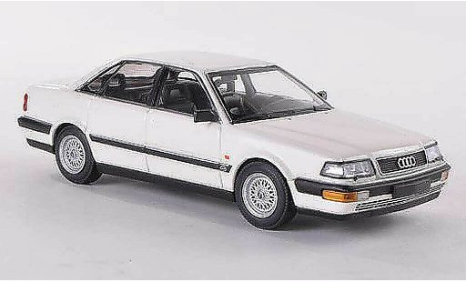 Audi V8 berline 1/43 Minichamps white 1988 diecast model cars
