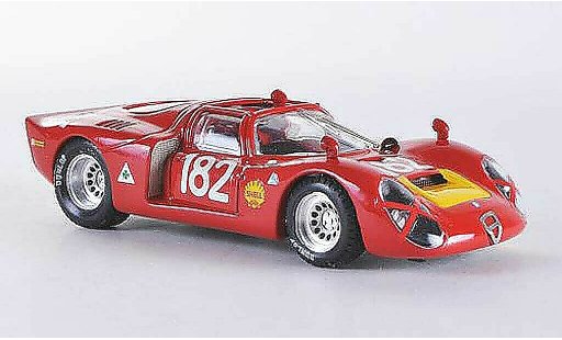 Alfa Romeo 33.2 spyder 1/43 Best 1968 Spider Targa Florio No.182 Baghetti/Biscaldi diecast model cars