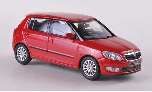 Skoda Fabia II 1/43 Abrex red Facelift 2010 diecast model cars
