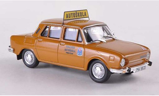 Skoda 110 Autoskola 1/43 Abrex L Svazarm Prostejov brown diecast model cars