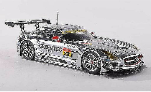 Mercedes SLS GT3 1/43 Ebbro AMG No.22 Green Tec Super GT300 2013 Hisashi Wada/Masaki Jounai diecast model cars
