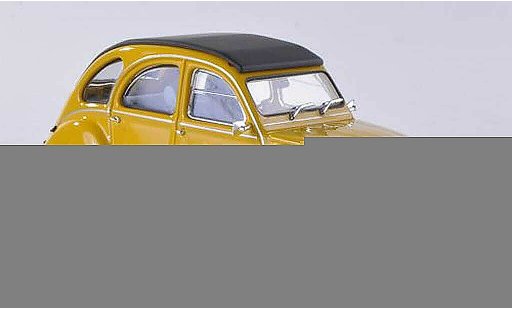 Citroen 2CV Berline 1/43 Minichamps black-yellow 1980 diecast model cars