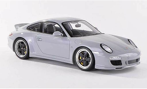 Porsche 911 S 1/18 Spark Carrera Sport Classic grey with greyen stripes diecast model cars