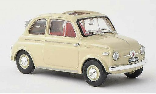 Fiat 500 Nuova 1/43 Brumm beige openes toit rabattable 1957 diecast model cars
