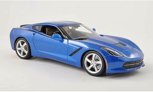 Chevrolet Corvette Stingray 1/18 Maisto C7 (C7) blue diecast model cars