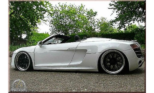 Audi R8 spyder 1/18 Kyosho white V10 jantes 21 pouces rabaissee diecast model cars