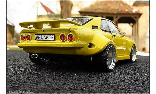 Opel Manta A 1/18 Norev yellow kit carrosserie sur mesure jantes en nid d'abeilles diecast model cars