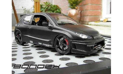 Peugeot 206 RC 1/18 Norev parotech 3 portes black diecast model cars