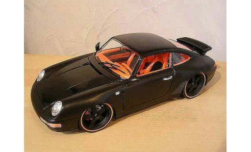 Porsche 911 Carrera 1/18 Burago 4 coupe noir diecast model cars