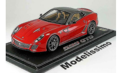 Ferrari 599 GTO 1/18 BBR Models 2008 red anthracite diecast model cars