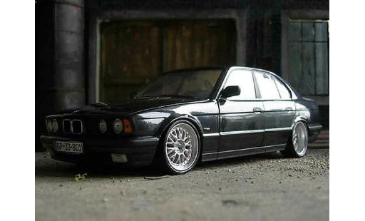 Bmw 535 tuning 1/18 Minichamps 1988 i black jantes bbs bords larges diecast model cars