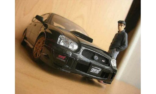 Subaru Impreza WRX 1/18 Autoart STI 2003 black diecast model cars