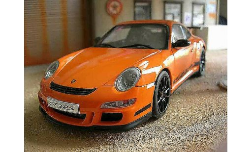 Porsche 911 GT3 RS 1/18 Autoart orange jantes black diecast model cars
