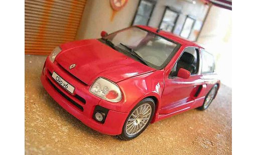 Renault Clio V6 1/18 Universal Hobbies red diecast model cars