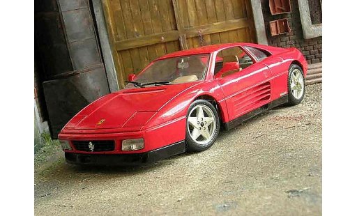 Ferrari 348 TB 1/18 Burago red diecast model cars