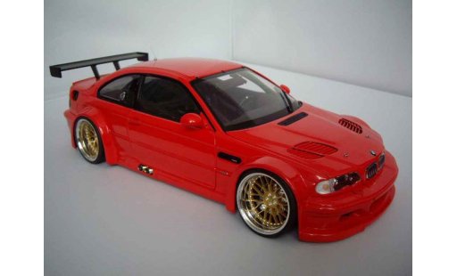 Bmw M3 coupe 1/18 Minichamps GTR E46 red jantes bbs 19 pouces diecast model cars