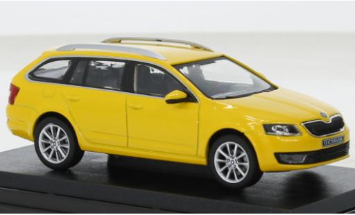 Diecast model cars Skoda Octavia Combi III yellow 2013 1/43 Abrex