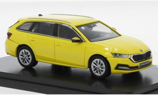 Diecast model cars Skoda Octavia Combi IV yellow 2020 1/43 Abrex