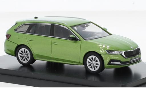 Diecast model cars Skoda Octavia Combi IV metallise green 2020 1/43 Abrex