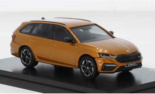 Diecast model cars Skoda Octavia Combi RS IV metallise orange 2020 1/43 Abrex