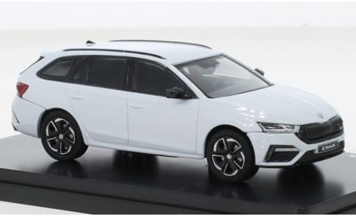 Diecast model cars Skoda Octavia Combi RS IV metallise white 2020 1/43 Abrex