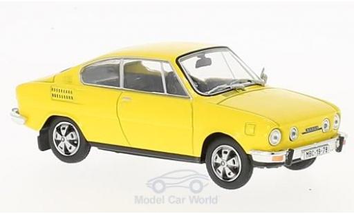 Diecast model cars Skoda 110 R yellow 1/43 Abrex