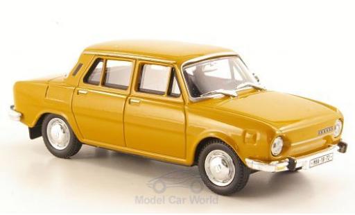 Diecast model cars Skoda 110 L yellow 1973 1/43 Abrex