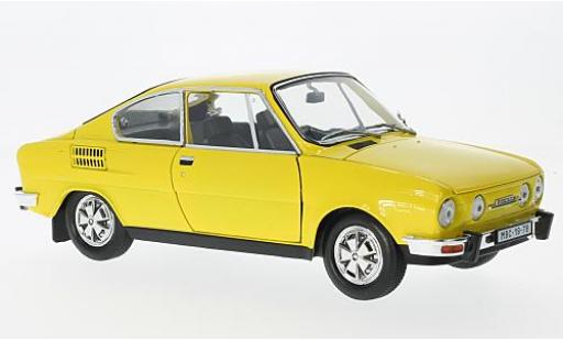 Diecast model cars Skoda 110 R Coupe yellow 1980 1/18 Abrex