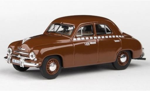 Diecast model cars Skoda 120 Taxi 1 brown/Dekor 1956 1/43 Abrex