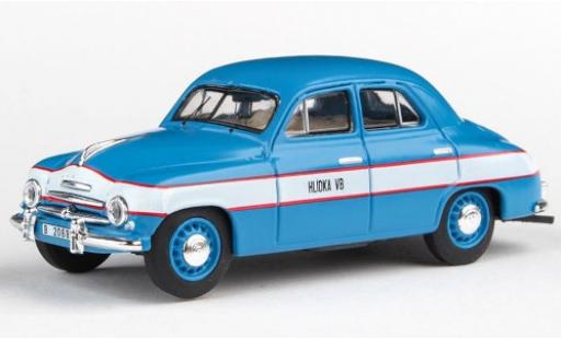 Diecast model cars Skoda 120 Police 1 matt-blue/Dekor Hlidka VB 1956 Tschechien 1/43 Abrex