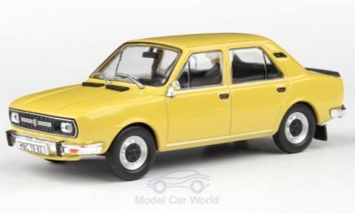 Diecast model cars Skoda 120 Base L yellow 1982 1/43 Abrex