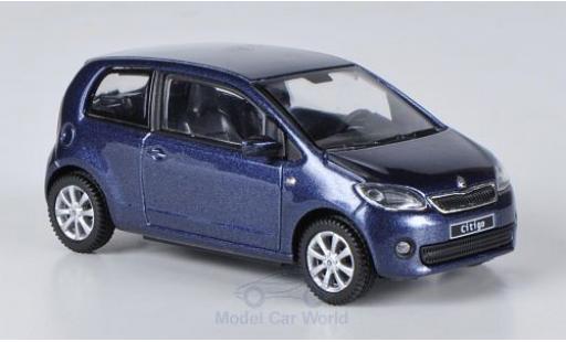Diecast model cars Skoda Citigo 3 portes metallic blue 2012 3-T&Atilde;&frac14;rer 1/43 Abrex