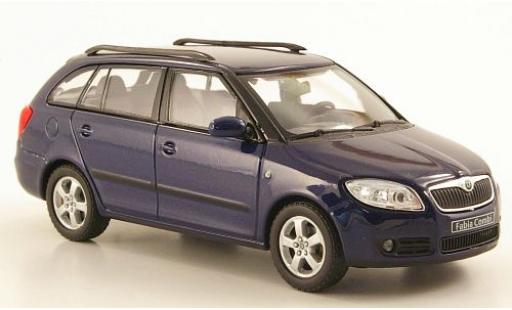 Diecast model cars Skoda Fabia Combi II metallic blue 1/43 Abrex