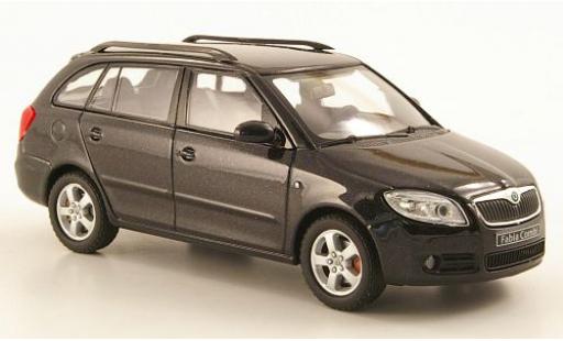 Diecast model cars Skoda Fabia Combi II metallic black 1/43 Abrex