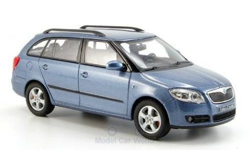 Diecast model cars Skoda Fabia Combi II Estate metallic blue 1/43 Abrex