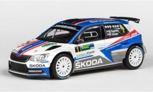 Diecast model cars Skoda Fabia R5 III No.1 Rally Sumava Klatovy 2018 J.Kopecky/P.Dresler 1/43 Abrex