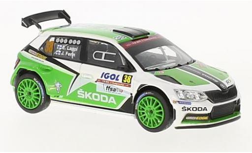 Diecast model cars Skoda Fabia R5 III No.38 Rally WM Rally Tour de Corse 2015 E.Lappi/J.Ferm 1/43 Abrex