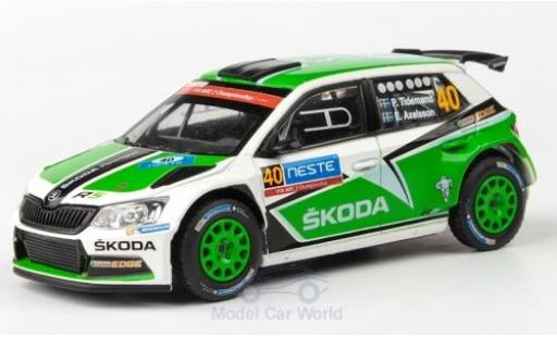 Diecast model cars Skoda Fabia R5 III No.40 Rally WM Rally Finnland 2015 P.Tidemand/E.Axelsson 1/43 Abrex